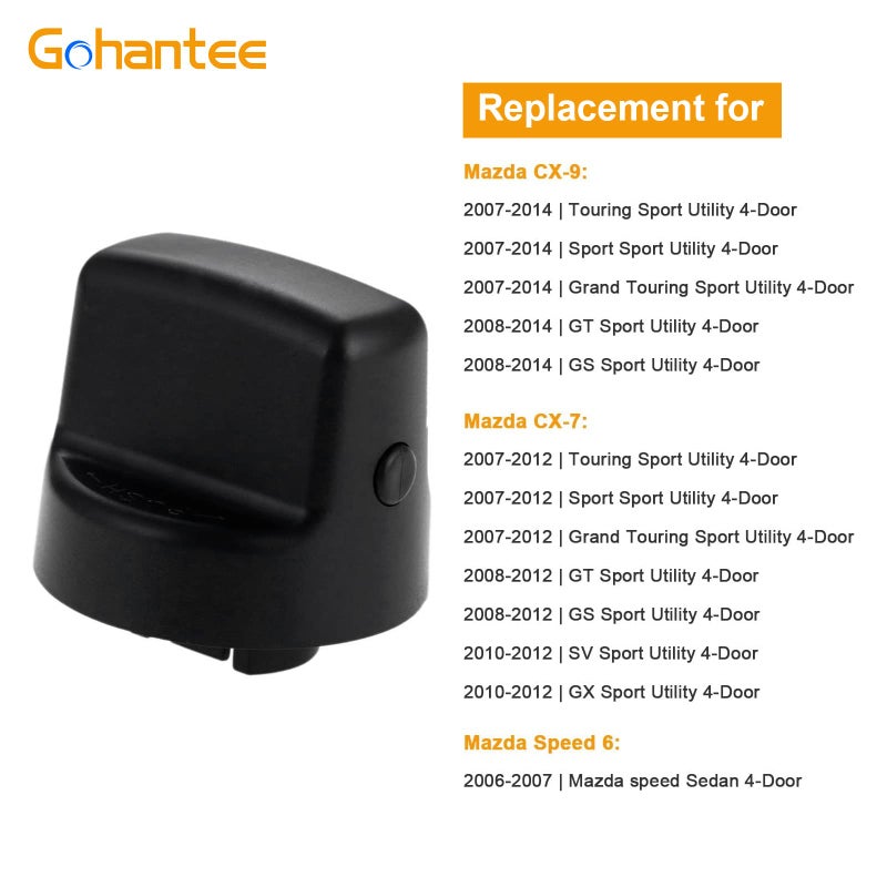 gohantee Ignition Key Knob Push Turn Switch Replaces# D461-66-141A-02 D6Y1-76-142 D46166141A02 D6Y176142 Replacement for 2006-2007 Mazda 6 2007-2012 Mazda CX-7 and CX-9 - Image 5
